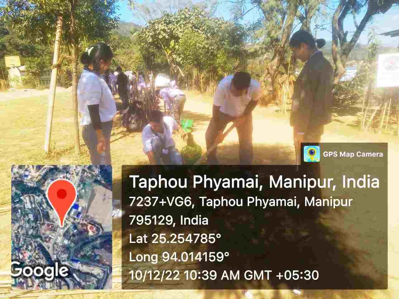 MEC Eco Club nurturing the young trees (Fencing and Weeding) in and around the College