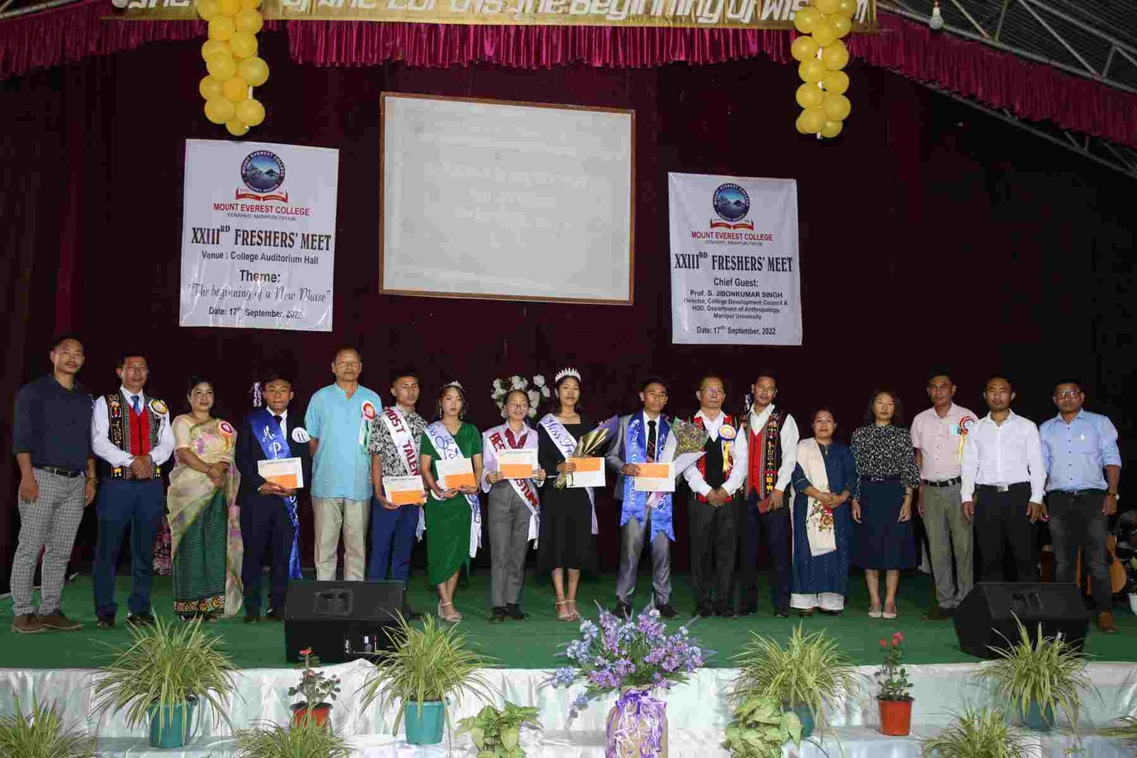 Mount Everest College Senapati conducts XXIIIrd   Fresher’s Social