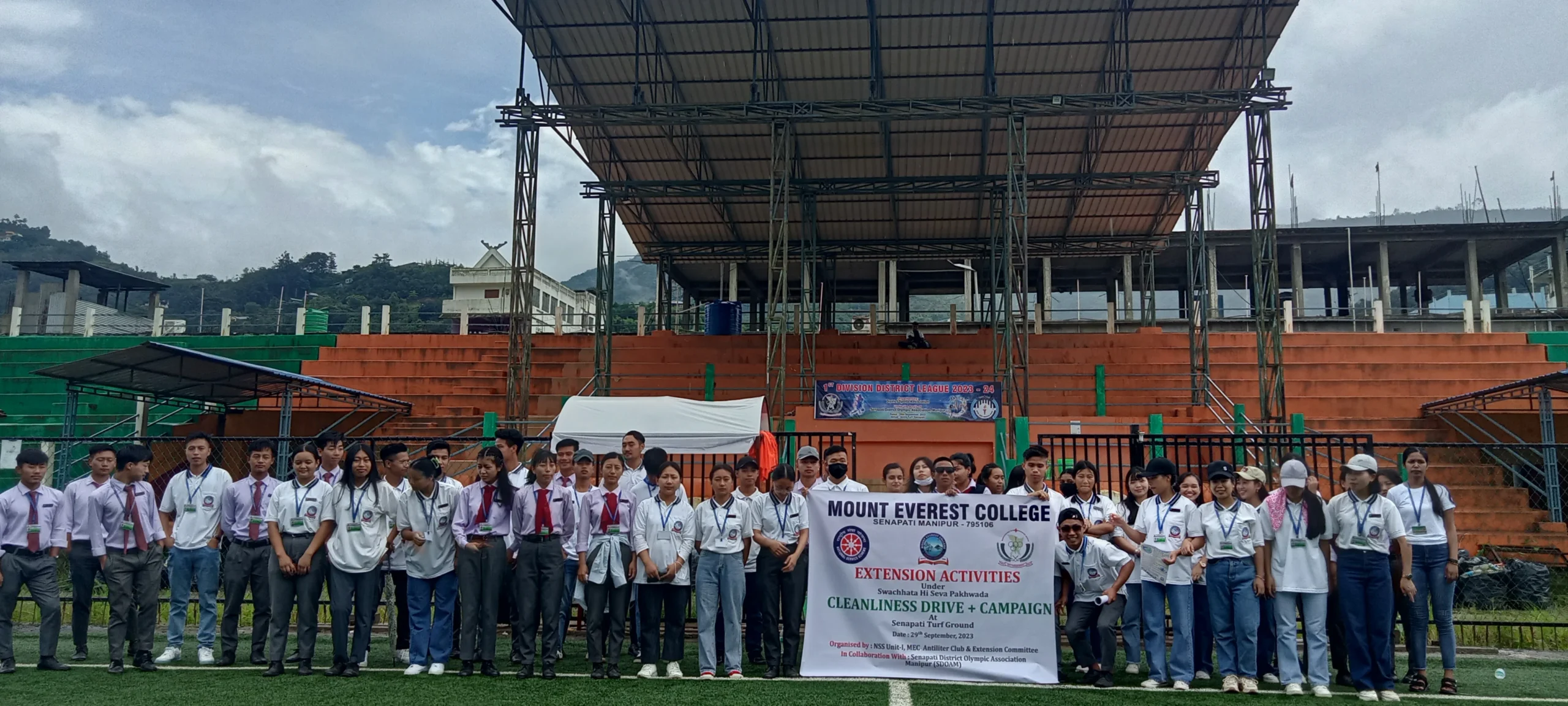 Cleanliness Drive and Campaign at Senapati Turf Ground
